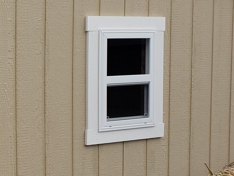 18x23 Shed Window With Screen - Vertical Slider Window For Outdoor Buildings & Playhouses